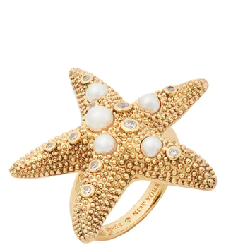 Buy Kate Spade Gold Multi Sea Star Starfish Ring - 5 only at Tata CLiQ Luxury