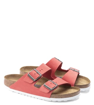 Buy Birkenstock Arizona Coral Narrow Width Slide Sandals for Women