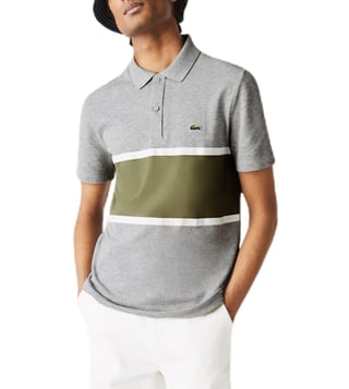 Buy Lacoste Multi Colour-Block Regular Fit Polo T-Shirt for Men Online @  Tata CLiQ Luxury