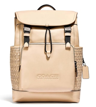 Buy Coach Multi Large League Flap Backpack with Weaving only at Tata CLiQ Luxury