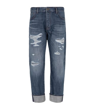 Buy Emporio Armani J70 Tapered Denim Blue Medium Mid Rise Jeans for Men  Online @ Tata CLiQ Luxury