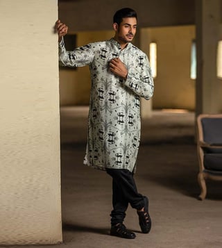 Payal Singhal Stone Printed Silk Kurta 
