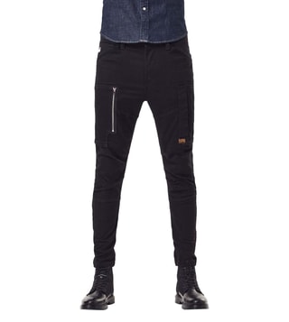Buy Mens Black Slim Fit Cargo Trousers for Men Online at Bewakoof