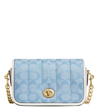 Shop COACH Swinger Signature Denim Shoulder Bag