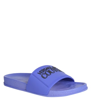 Blue versace slides new arrivals