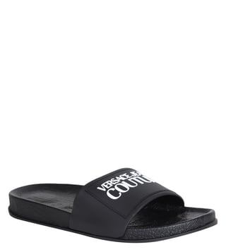 Buy Versace Jeans Couture Black Slide Flip Flops Animal Attack