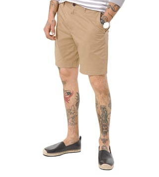 Buy MICHAEL Michael Kors Khaki Washed Regular Fit Shorts for Men Online @  Tata CLiQ Luxury
