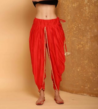 Buy INDYA Green Foil Print Georgette Womens Regular Length Dhoti Pants   Shoppers Stop