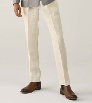 Buy Off White Linen Pants  LCWED007BTCRFD0011LCB1  The loom