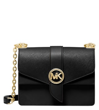 Buy MICHAEL Michael Kors Black Greenwich Medium Shoulder Bag for Women  Online @ Tata CLiQ Luxury