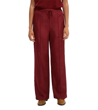 Buy Deep Ruby Trousers  Pants for Women by ENAMOR Online  Ajiocom