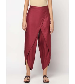 Fabindia Maroon Regular Fit Dhoti Pants 