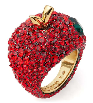 Buy Kate Spade Red Dashing Beauty Apple Statement Ring for Women