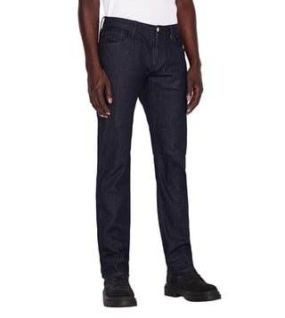 Buy Armani Exchange J13 Slim Indigo Dark Rinse Mid Rise Jeans for Men  Online @ Tata CLiQ Luxury