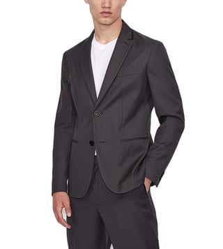 Buy Armani Exchange Black Regular Fit Blazer for Men Online @ Tata CLiQ  Luxury