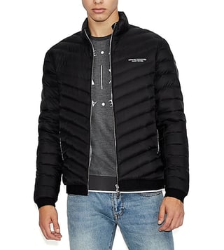 Buy Armani Exchange Black Regular Fit Puffer Jacket for Men Online @ Tata  CLiQ Luxury