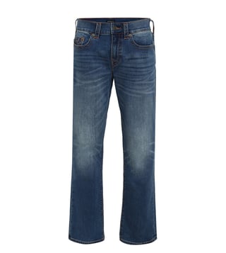 Buy True Religion Ricky Blue Lightly Washed Mid Rise Jeans for Men