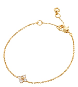 Buy Kate Spade Clear & Gold Something Sparkly Flower Bracelet only at Tata CLiQ Luxury