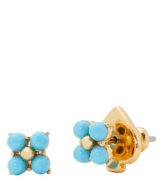 Buy Kate Spade Blue & Gold Miosotis Flower Studs Earrings only at Tata CLiQ Luxury