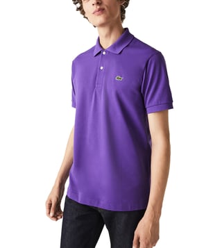 Buy Lacoste Purple L.12.12 Classic Polo T-Shirt for Men Online @ Tata CLiQ Luxury