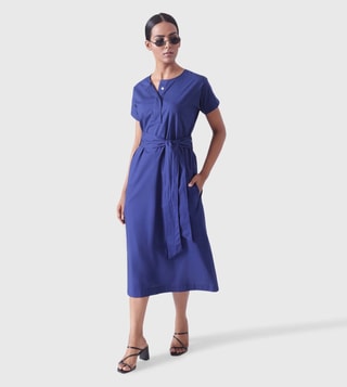 Buy Mala Singh Ink Blue Adele Dress only at Tata CLiQ Luxury