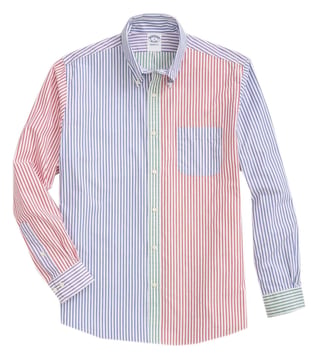 Multi Striped Regent Fit Sport Shirt 