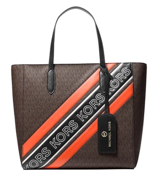 Buy Michael Kors Brown & Multi Sinclair Logo Medium Tote for Women Online @  Tata CLiQ Luxury