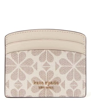 Buy Kate Spade Beige Small Coated Canvas Card Holder for Women Online @  Tata CLiQ Luxury