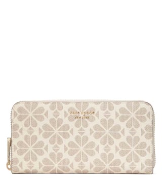 Buy Kate Spade Beige Coated Canvas Zip-Around Continental Wallet for Women  Online @ Tata CLiQ Luxury