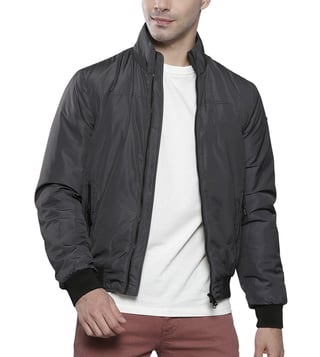 combinar Senador cable Buy Geox Black & Iron Regular Fit Bomber Jacket for Men Online @ Tata CLiQ  Luxury