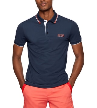 Buy Boss Navy Active Stretch Regular Fit Golf Polo Shirt for Men Online @  Tata CLiQ Luxury