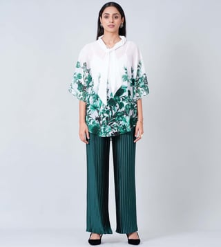 Buy Online Green Cotton Palazzo for Women  Girls at Best Prices in Biba  IndiaBAGEECHA16090AW20GRN