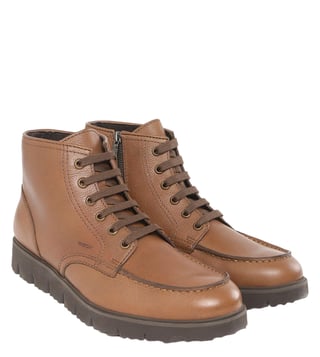 Buy Geox Brown Cotto New Pluges Boots for Men @ Tata CLiQ Luxury