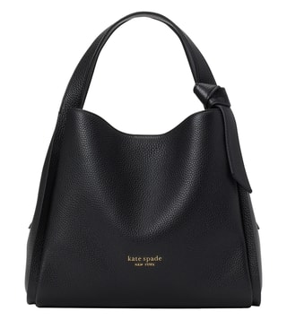 Buy Kate Spade Black Knott Medium Hobo Bag Online @ Tata CLiQ Luxury