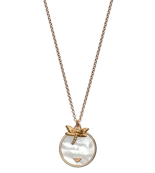 Emporio armani rose sales gold necklace