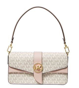 Buy MICHAEL Michael Kors Vanille & Softpink Logo Cross Body Bag for Women  Online @ Tata CLiQ Luxury