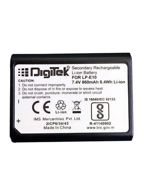 Digitek Canon LP-E10 Rechargeable Battery (Black)