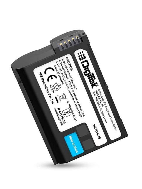 Digitek EN-EL 15 1900 mAh Rechargeable Lithium-Ion Battery for Nikon Camera (Black)