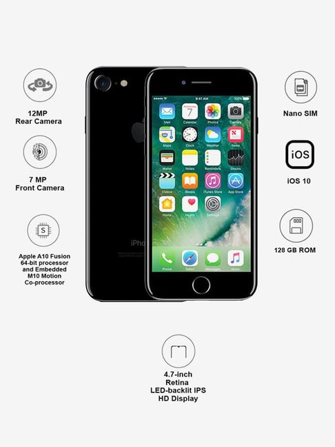 Buy iPhone 7 128GB (Jet Black) Online at best price in India at