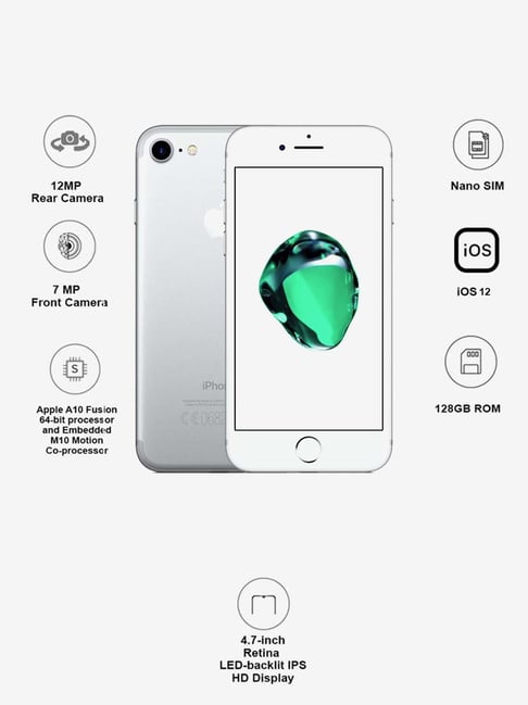 Buy iPhone 7 128GB (Silver) Online at best price in India at Tata CLiQ