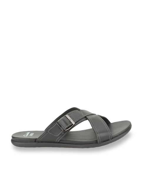 Buy CLARKS Black Glide Post 2 Synthetic Casual Wear Women's Sandals |  Shoppers Stop