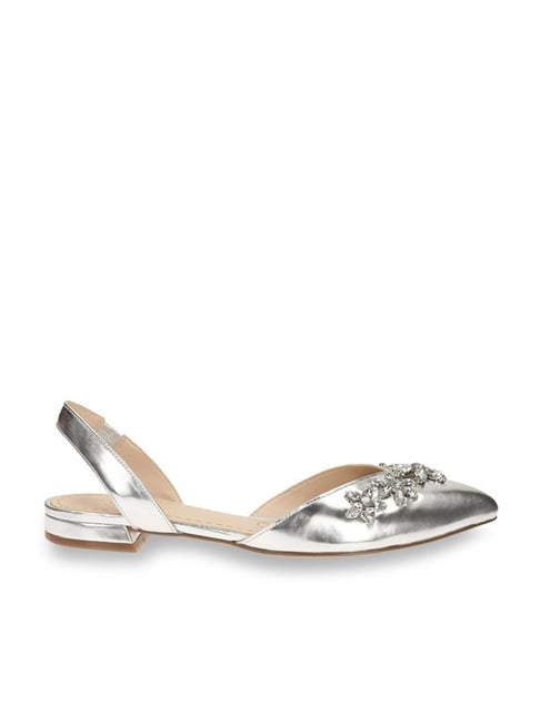 silver clark sandals