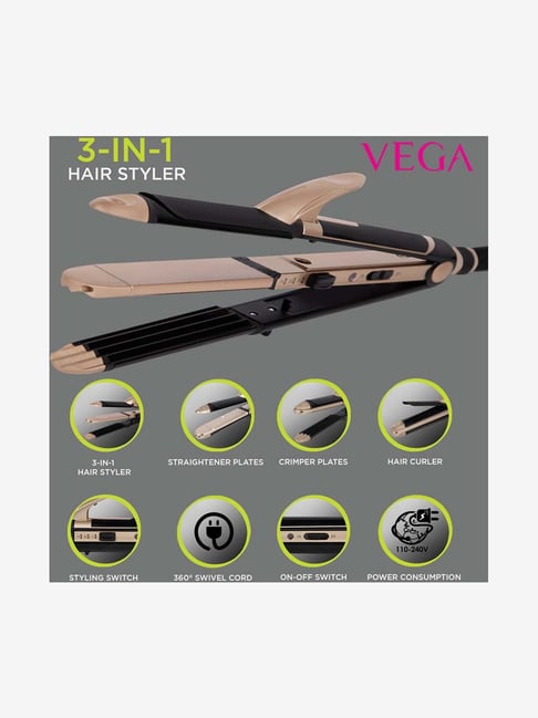 vega vhscc 01 3 in 1 hair straightener