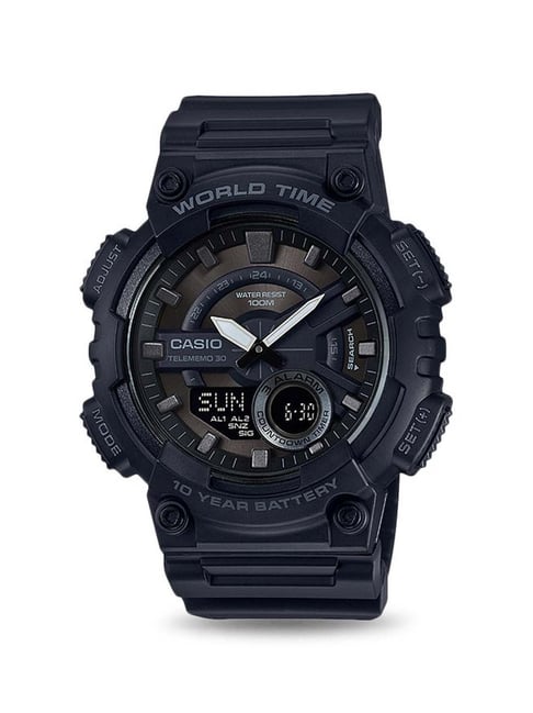 Casio AEQ-110W-1BVDF Youth Analog-Digital Watch for Men