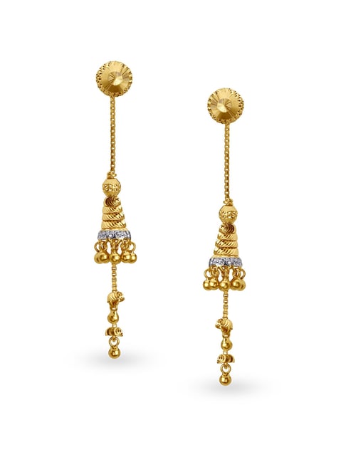 Buy Yellow Gold Earrings for Women by Zeya Online | Ajio.com