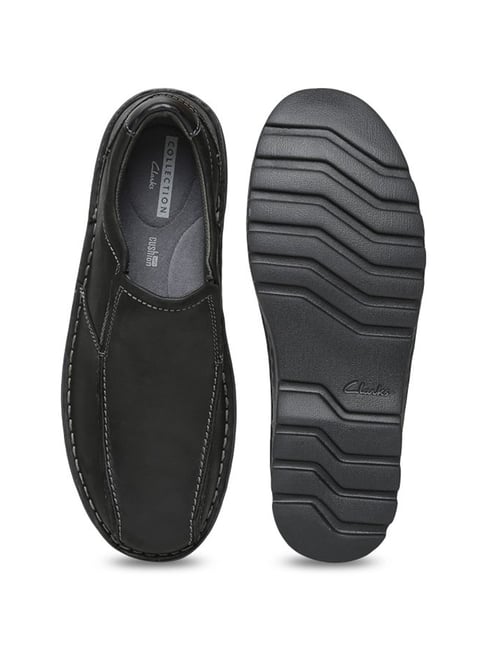 Clarks Men s Vanek Step Black Slip Ons
