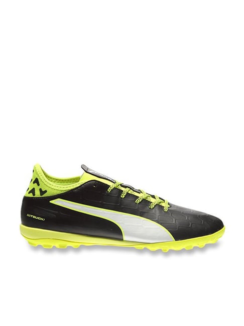 Puma evoTOUCH 3 TT Black & Safety Yellow Football Shoes