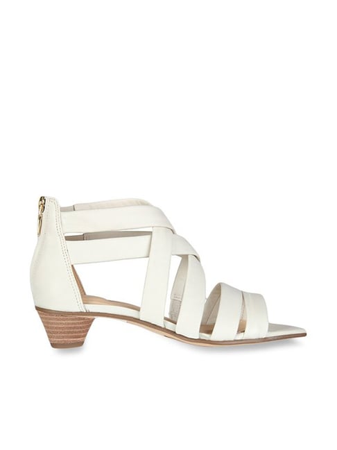 Clarks Mena Silk White Cross Sandals for Women at Best @ CLiQ
