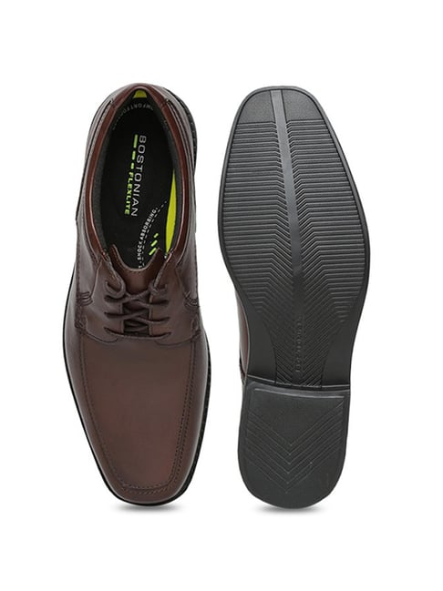Clarks Ipswich Apron Brown Derby Shoes 
