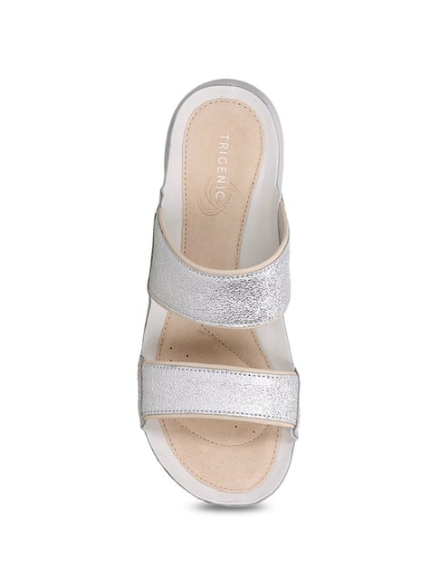 Clarks Women s Tri Sara Silver Casual Sandals